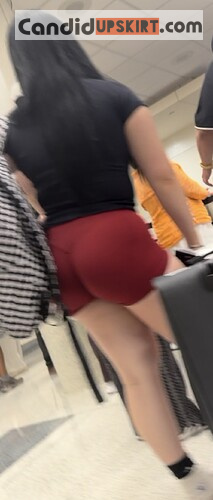 Thick Asian in Tight Red Shorts at the Airport - Photo 5
