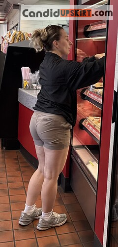 Bent over gas station worker in tight khaki shorts (oc + gifs) - Photo 10