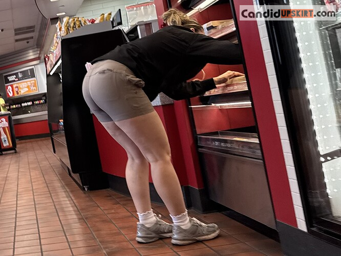 Bent over gas station worker in tight khaki shorts (oc + gifs) - Photo 12
